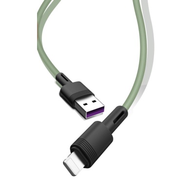Дата кабель USB 2.0 AM to Lightning 1.0m 5A green XO (NB166-L-1-GR)