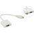 Переходник HDMI M to VGA F (с кабелями аудио и питания от USB) ST-Lab (U-990 white)