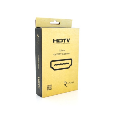 Кабель мультимедійний HDMI M to HDMI M 3.0m V1.4 4K black Ritar (HDMI(M)/(M)V1.4-3m-348B)