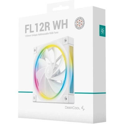 Кулер до корпусу Deepcool Вентилятор реверсний Deepcool FL12R ARGB білий для корпусу 120x120 (FL12R WH)