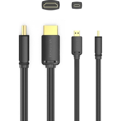Кабель мультимедійний HDMI to HDMI Micro 3.0m V2.0 4K 60Hz18Gbps HDR Dolby Vention (AGIBI)