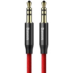 Кабель мультимедійний Jack 3.5mm Yiven M30 M/M 1m red-black Baseus (CAM30-B91)