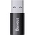 Перехідник USB 3.1 M to USB-C F black Baseus (ZJJQ000101)