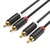 Кабель мультимедійний 2xRCA M to 2xRCA M 1.5m black Vention (BCMBG)