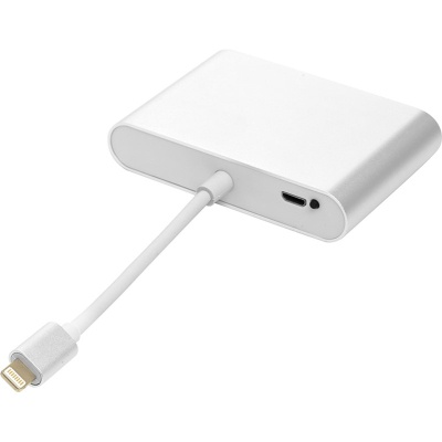 Перехідник Lightning (M) to HDMI, VGA, 3.5mм (F) PowerPlant (CA911929)