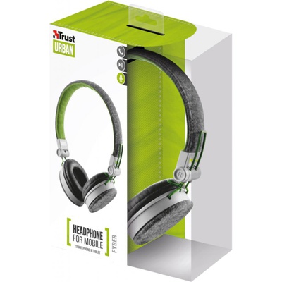 Наушники Trust Urban Revolt Fyber headphone grey/green (20080)
