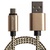 Дата кабель Grand-X USB - Micro USB, Cu, 2.1A, Yellow/Gold, 1m (FM01YG)