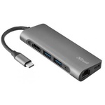 Концентратор Trust Dalyx Aluminium 7-in-1 USB-C Multi-port ALUMINIUM (23331_TRUST)