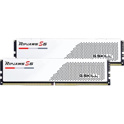 Модуль пам'яті для комп'ютера DDR5 32GB (2x16GB) 5600 MHz Ripjaws S5 White G.Skill (F5-5600J4040C16GX2-RS5W)