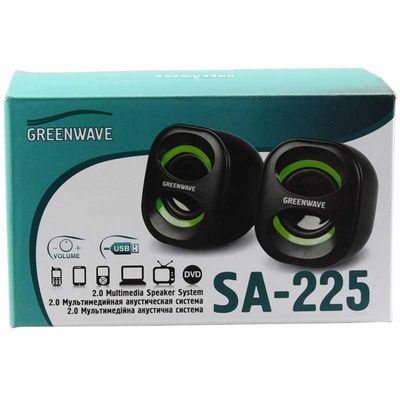 Акустическая система Greenwave SA-225, black-green (R0013761)