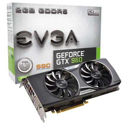 Видеокарта EVGA GeForce GTX960 2048Mb SuperSC ACX 2.0+ (02G-P4-2966-KR)