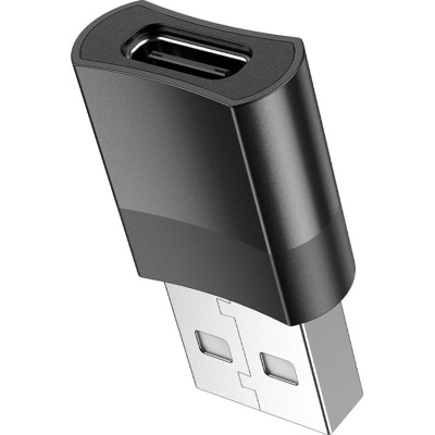 Перехідник UA17 USB M to USB-C F USB2.0 Black HOCO (6931474762009)
