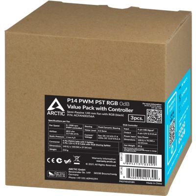 Кулер до корпусу Arctic P14 PWM PST RGB (ACFAN00256A)