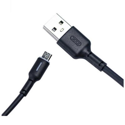 Дата кабель USB 2.0 AM to Micro 5P 1.0m 3A black XO (NB112-M-BK)