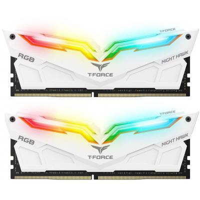 Модуль памяти для компьютера DDR4 16GB (2x8GB) 3200 MHz T-Force Night Hawk White RGB Team (TF2D416G3200HC16CDC01)