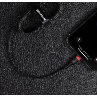Дата кабель USB-C to Lightning 1.0m Cafule PD 20W red+black Baseus (CATLKLF-91)