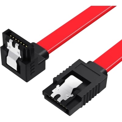 Кабель для передачі даних SATA 3.0 7pin F/F 0.5m L Red Vention (KDDRD)