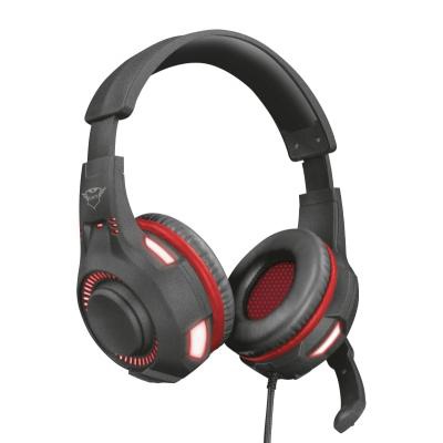Наушники Trust GXT 407 Ravu Illuminated 3.5mm+USB BLACK (23372)