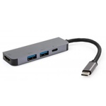 Концентратор Vinga Type-C to 4K HDMI+2*USB3.0+Type-C PD aluminium (VCPATC2PDU3HIGR)