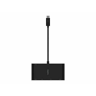 Концентратор Belkin USB-C - Ethernet, HDMI, VGA, USB-A, 100W PD, black (AVC004BTBK)