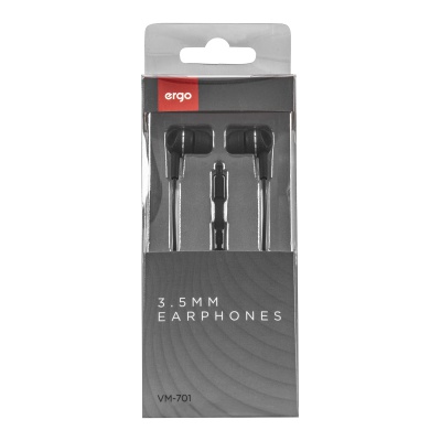 Навушники Ergo VM-701 3.5 мм Earphones Black (VM-701K)