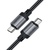 Дата кабель USB-C to USB-C 1.2m 3A aluminum alloy C20-03 Black Acefast (6974316283775)