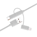 Дата кабель USB 2.0 AM to Lightning + Micro 5P + Type-C 1.2m white XoKo (SC-310-WH)