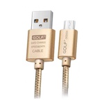 Дата кабель Golf Metal microUSB Gold (46453 / GC-10)