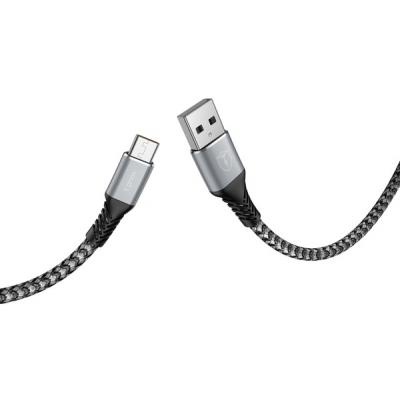 Дата кабель USB 2.0 AM to Type-C 1.0m Jagger T-C814 Grey T-Phox (T-C814 grey)