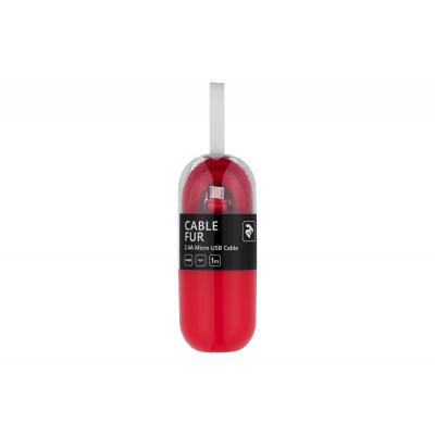 Дата кабель USB 2.0 AM to Micro 5P 1.0m Fur red 2E (2E-CCMTAC-RED)