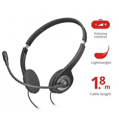 Наушники Trust Ilux Chat 3.5mm BLACK (23109)