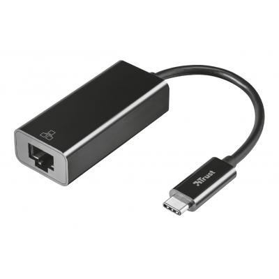 Переходник USB-C to Ethernet BLACK Trust (21491_TRUST)