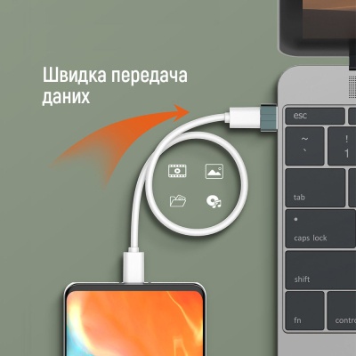 Перехідник USB-C to USB-A ColorWay (CW-AD-CA)