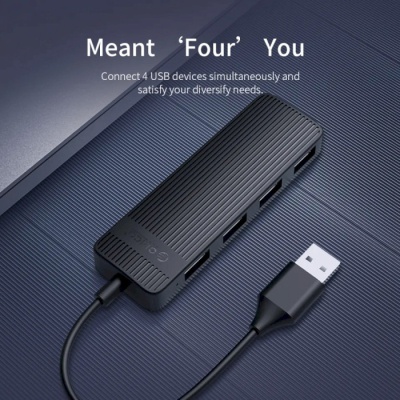 Концентратор Choetech USB 3.1 to 3хUSB 3.0+RJ45(1GB) Ethernet 4in1 (HUB-U02-BK)