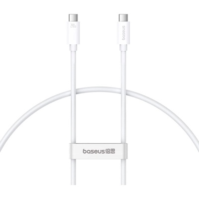 Дата кабель USB-C to USB-C 1.8m Superior USB4 Fast Charging 240W moon white Baseus (P10365200211-05)
