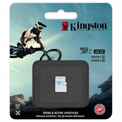 Карта памяти Kingston 64GB microSD class 10 UHS-I U3 (SDCAC/64GBSP)