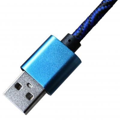 Дата кабель Grand-X USB - Type C, Cu, 1.5A, Blue/Black, 1m (FC05BLB)
