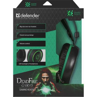 Наушники Defender DeadFire G-530D Black-Green (64531)