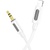Кабель мультимедійний Lightning to 3.5mm M 1.0m silicone white BOROFONE (6941991114403)