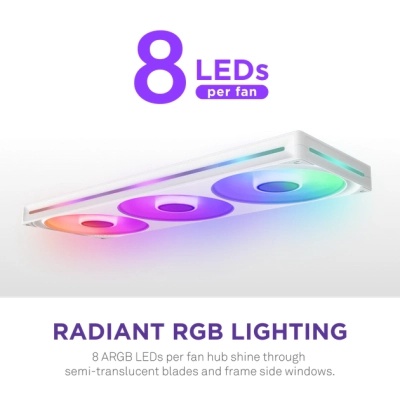 Кулер до корпусу NZXT F420 RGB Core Fan (Single Frame) - White (RF-U42HF-W1)