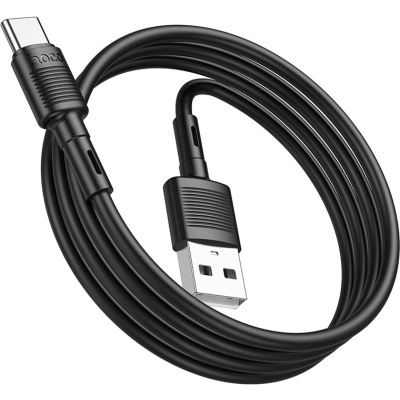 Дата кабель USB 2.0 AM to USB-C 1.0m 3A PVC X83 black HOCO (6931474770905)