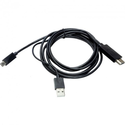 Кабель мультимедійний HDMI to microUSB (11 pin) + USB, 1.8m, (MHL) PowerPlant (CA910861)