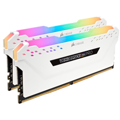 Модуль пам'яті для комп'ютера DDR4 16GB (2x8GB) 3600 MHz Vengeance RGB Pro White Corsair (CMW16GX4M2D3600C18W)