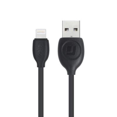 Дата кабель USB 2.0 AM to Lightning 1.0m Black Ergo (LI97)
