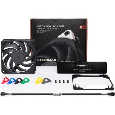 Кулер для корпуса Noctua NF-A12x25 PWM CHROMAX. BLACK. SWAP