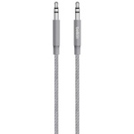 Кабель мультимедийный Jack 3.5mm - jack 3.5mm Premium 1.2m, gray Belkin (AV10164BT04-GRY)