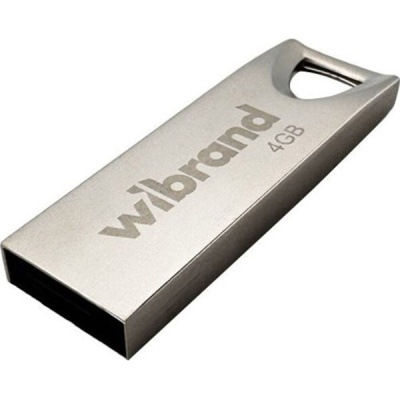 USB флеш накопичувач Wibrand 4GB Taipan Silver USB 2.0 (WI2.0/TA4U2S)