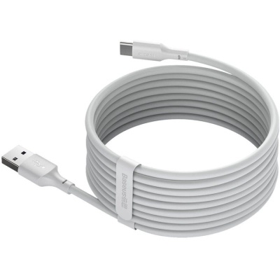 Дата кабель USB 2.0 AM to USB-C 1.5m 5A Simple WisdomKit (2PCS) white Baseus (TZCATZJ-02)
