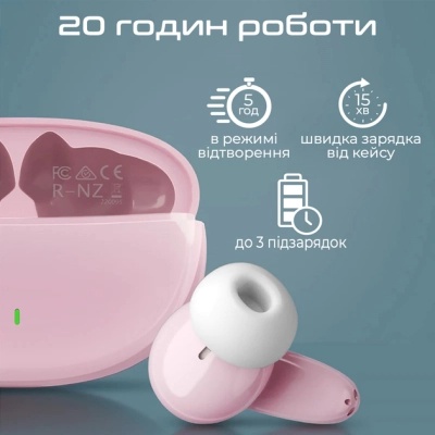 Навушники Promate Lush Pink (lush.pink)