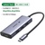Концентратор Ugreen USB-C 4-in-1 3xUSB 3.0 + HDMI CM500 gray (50629)